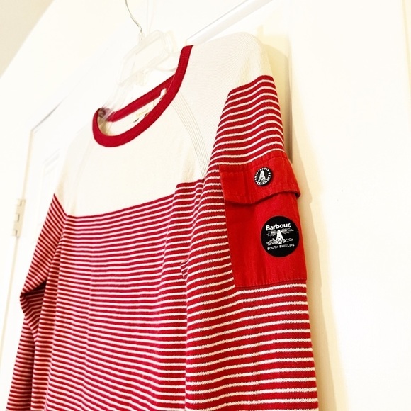 Barbour Red and White Striped Top - Picture 4 of 13
